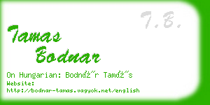 tamas bodnar business card